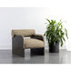 Coburn Dark Brown / Sahara Sand Leather Lounge Chair